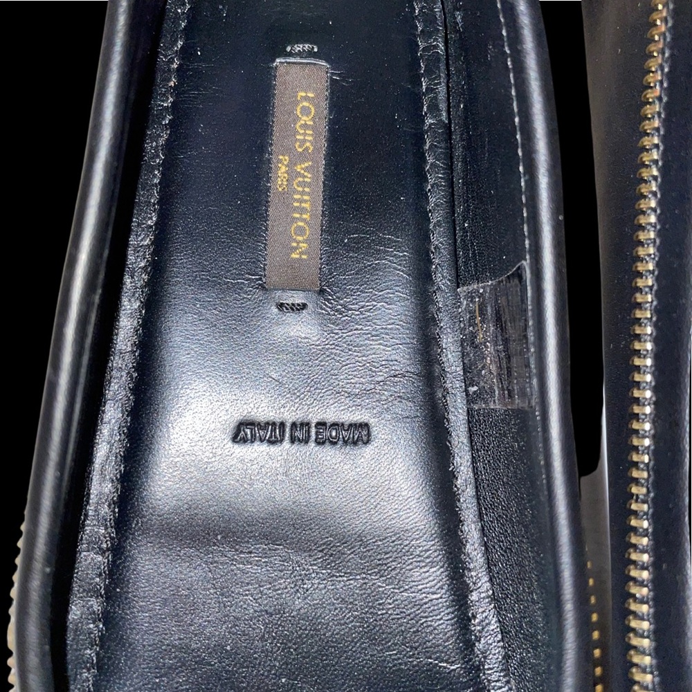Authentic Louis Vuitton black loafers with gold 5 - Picture 14 of 16